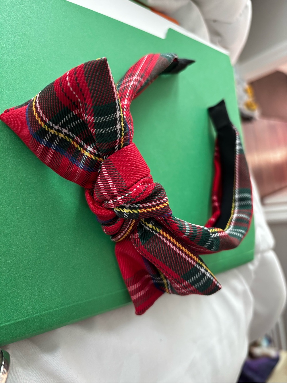 Plaid Red Knot Headband - Women Accessories Brianna Cannon